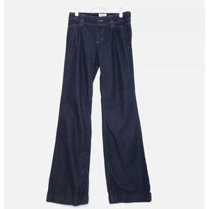 White House Black Market Wide Leg Cuffed Jeans Size 4